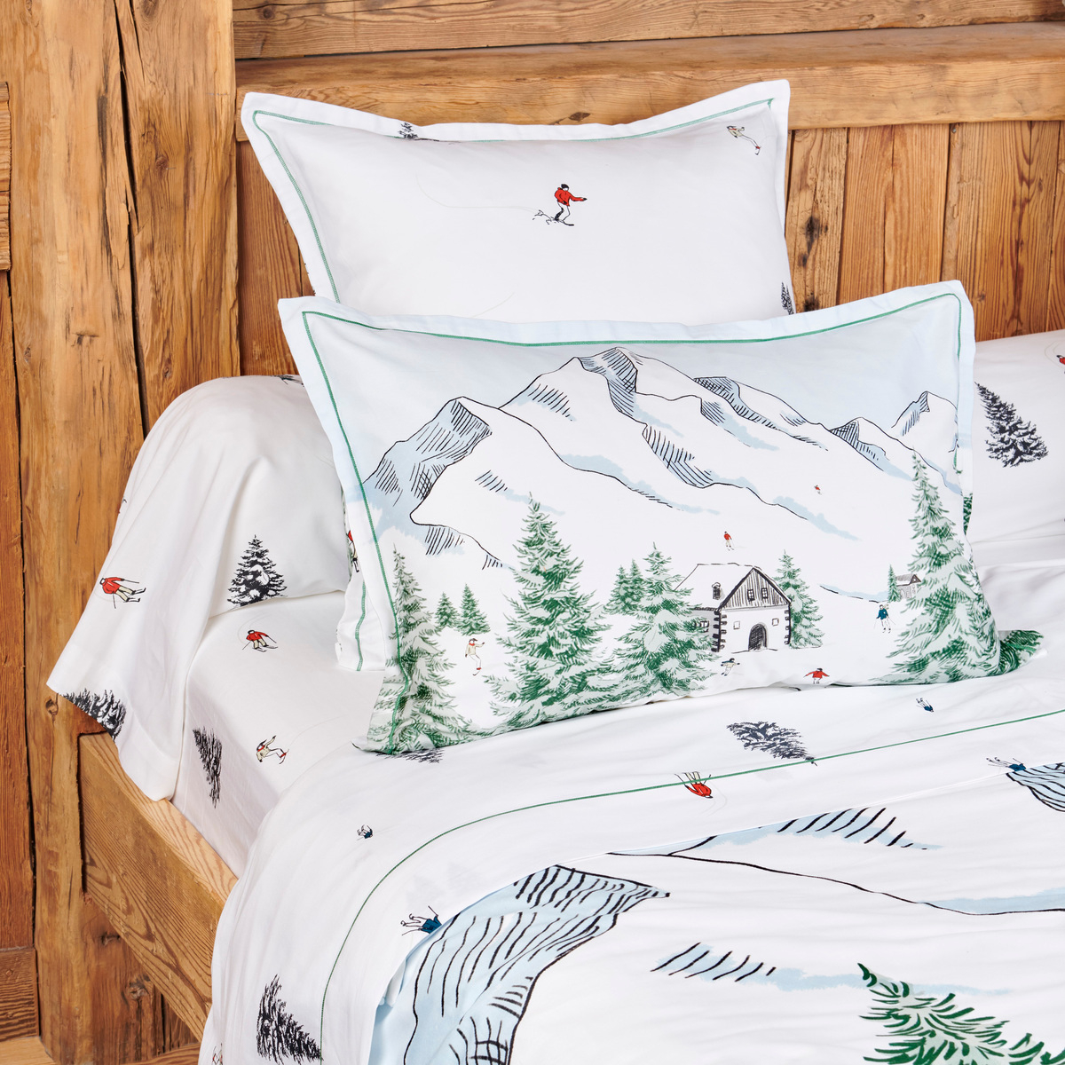 Taie De Traversin Gérardmer Satin De Coton - GERARDMER motifs, TRADITION DES VOSGES