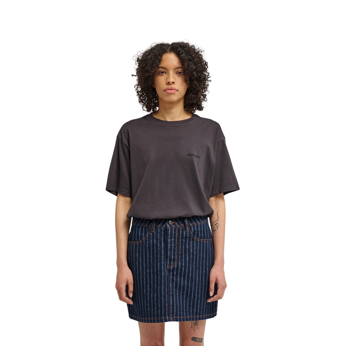 Jupe en jean 365 D bleu herringbone denim, ELEMENT