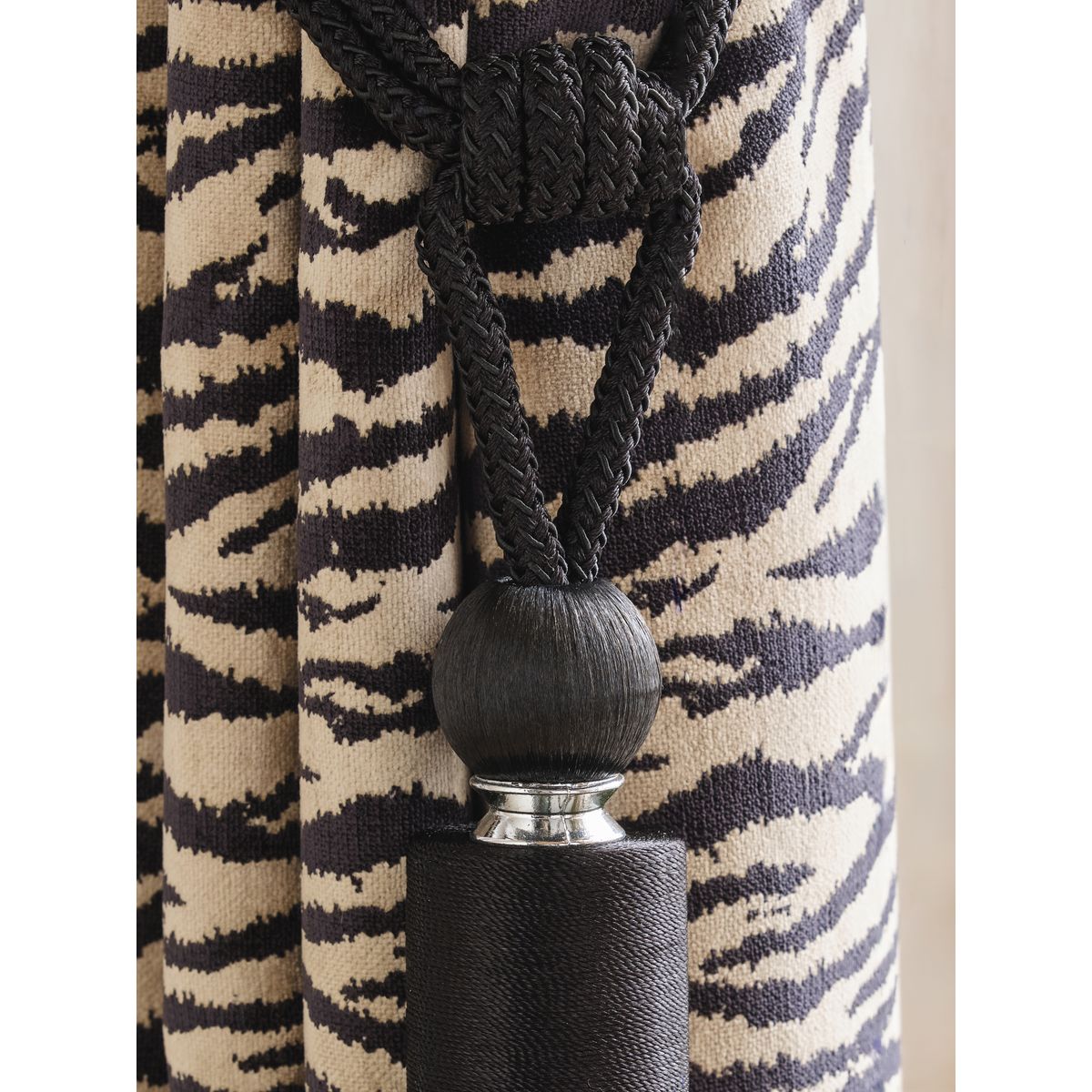 Grandes embrasses de rideaux, lot 2 noir, NEXT