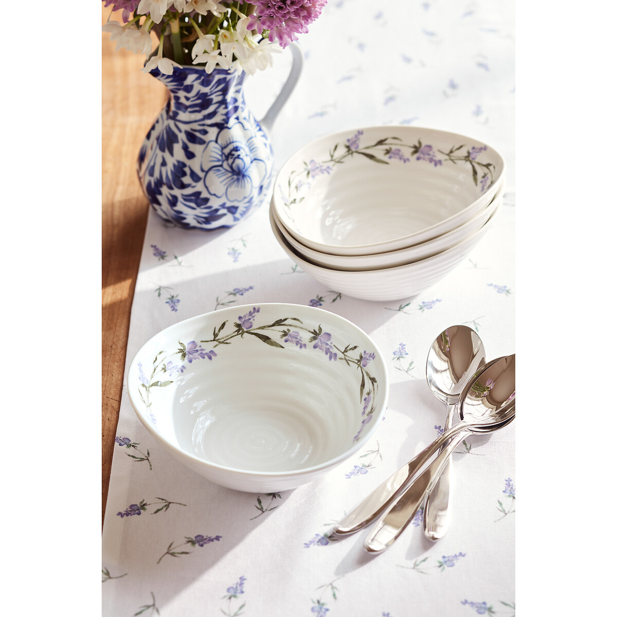 Set of 4 Lavandula Cereal Bowls white, SOPHIE CONRAN FOR PORTMEIRION