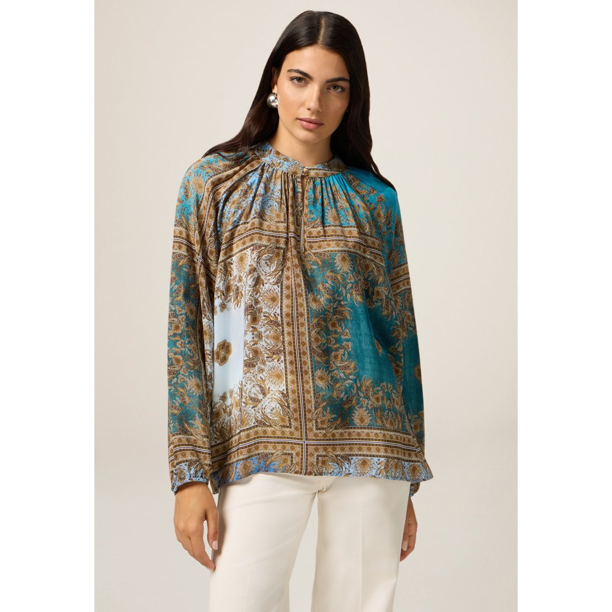 Chemisier fantaisie light - blue, OLTRE