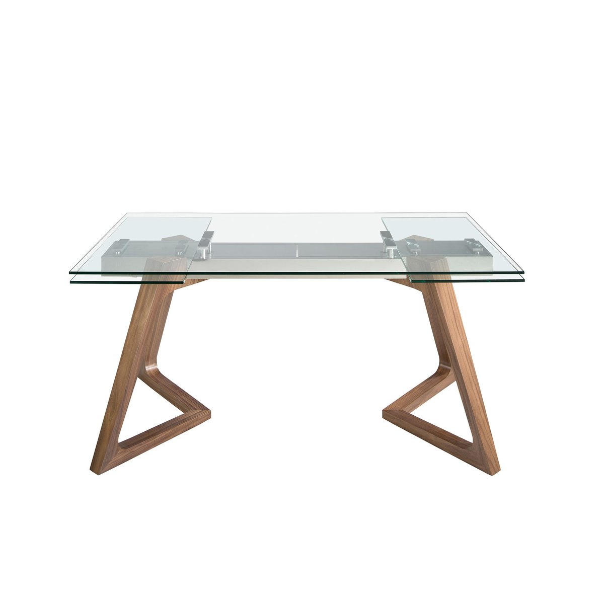 Table à manger verre trempé et noyer verre | noyer, ANGEL CERDA