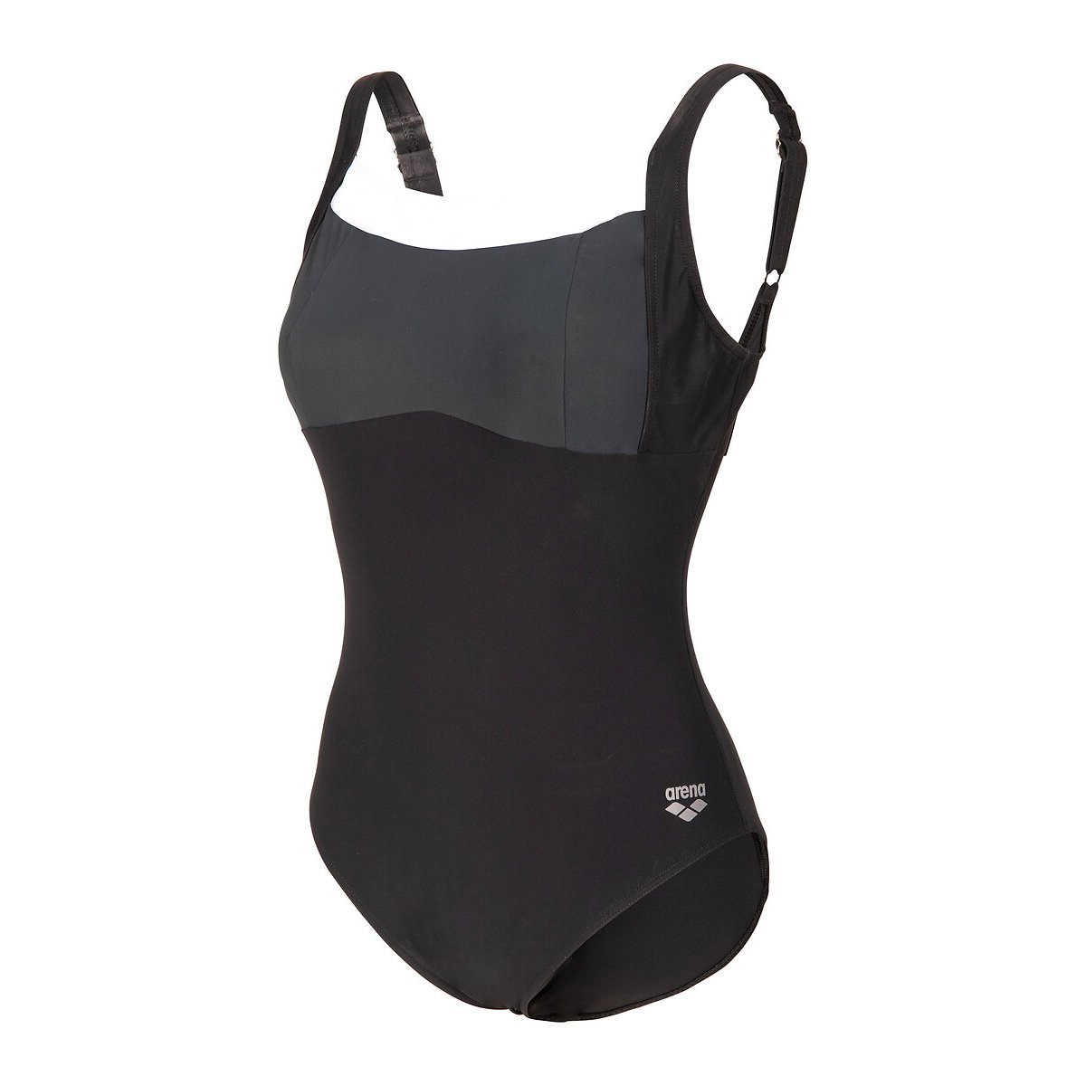 Maillot de bain GIANNA dos carré noir/gris/blanc, ARENA