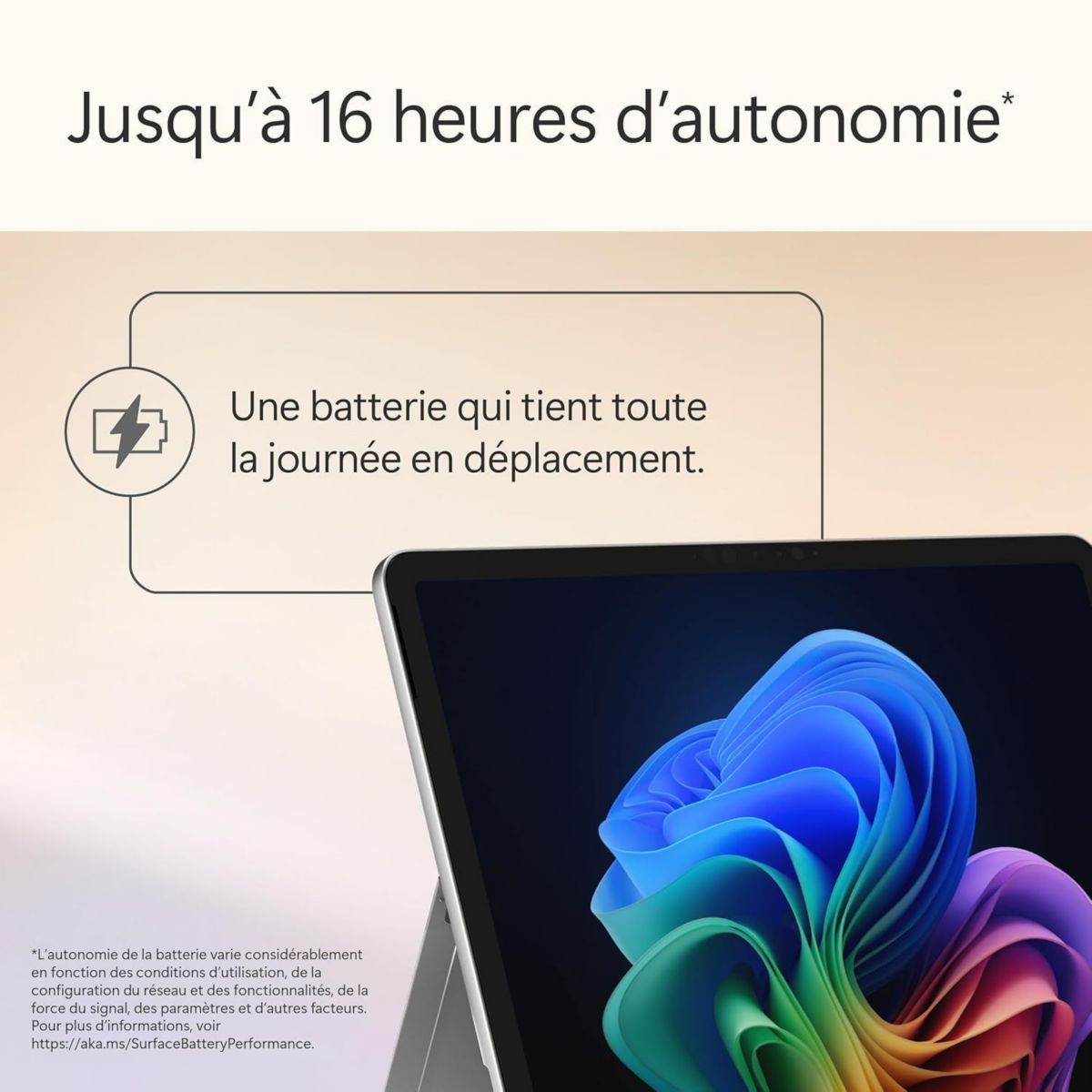 PC Hybride Pack Surface Pro édition 12" Tactile Snapdragon X plus 16 Go RAM LPDDR5x SSD 512 Go avec clavier couleur unique, MICROSOFT