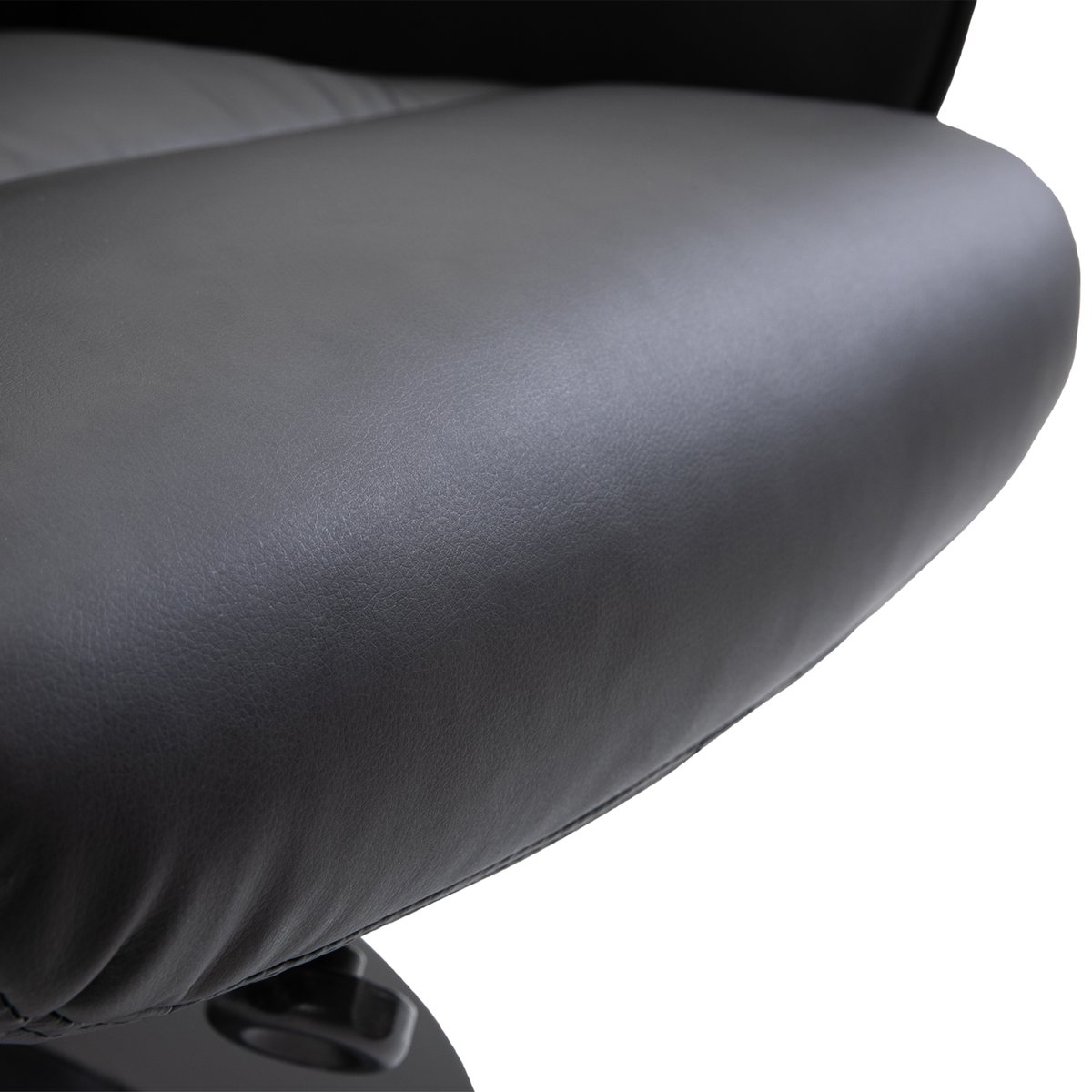 Fauteuil inclinable avec repose-pieds PU Noir noir, HOMCOM