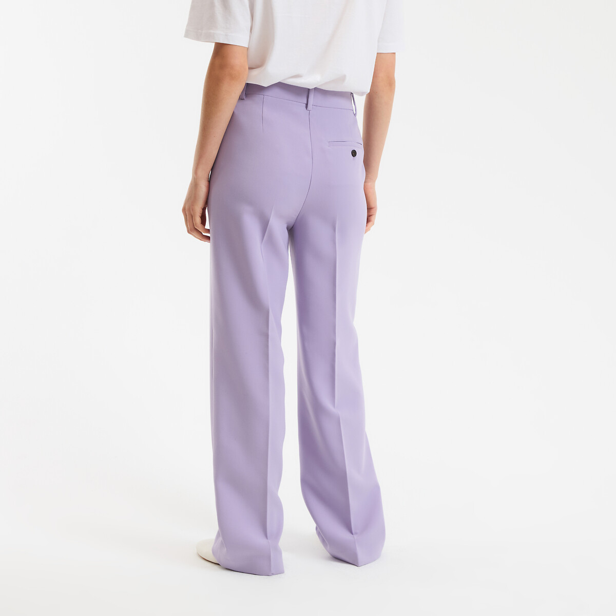 Pantaloni larghi in poliviscosa viola parma, LA REDOUTE COLLECTIONS