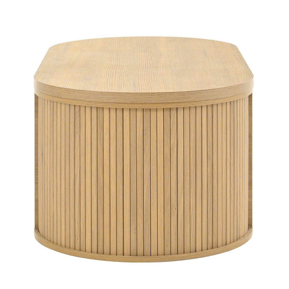 Table basse relevable panneaux courbes, CHESTNUT oak, MEUBLES COSY