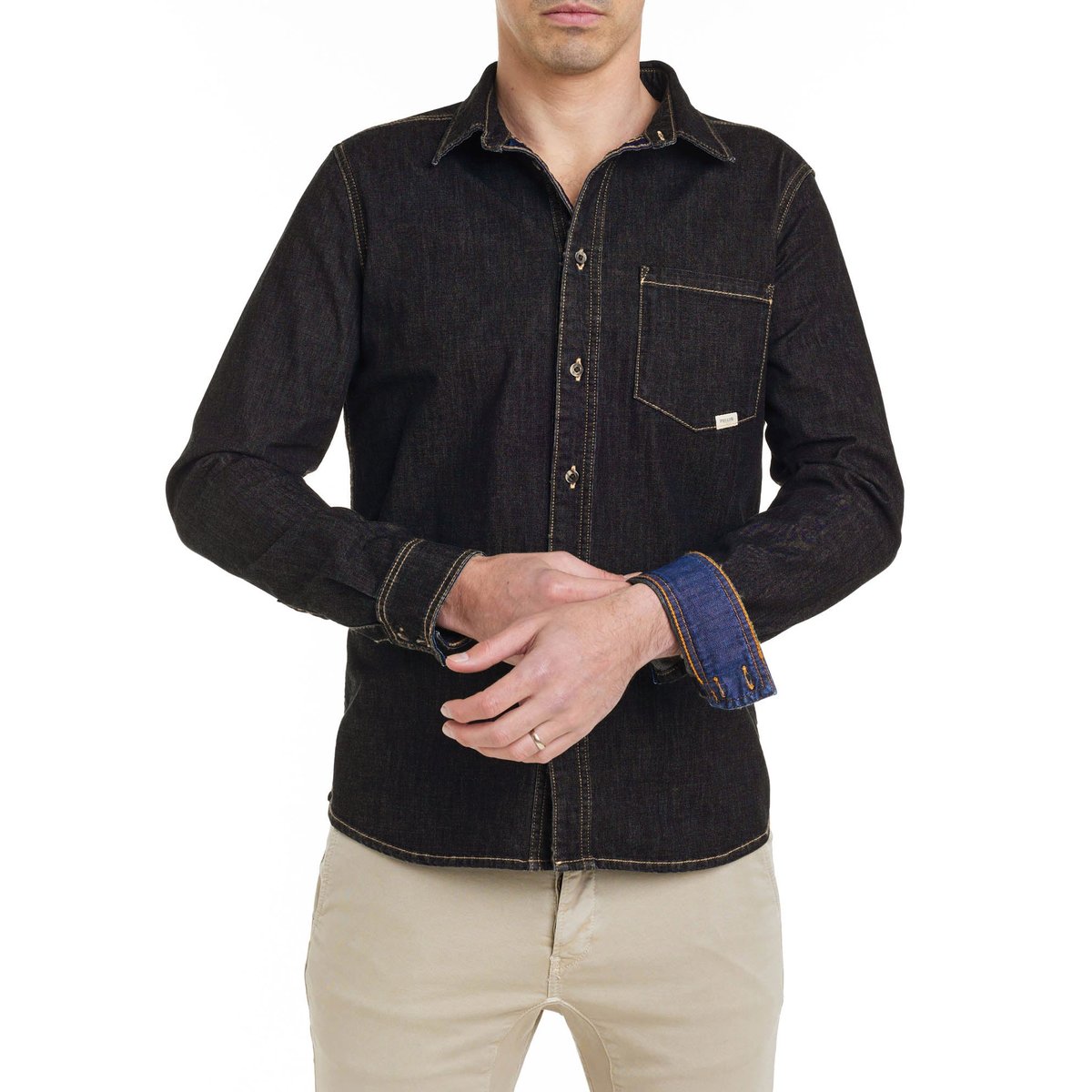CHEMISE DARKBLUE noir, PULLIN