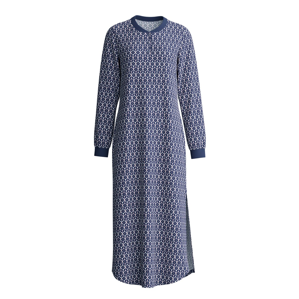 manches longues Coton MIDNIGHT HEARTS bleu paon, CALIDA