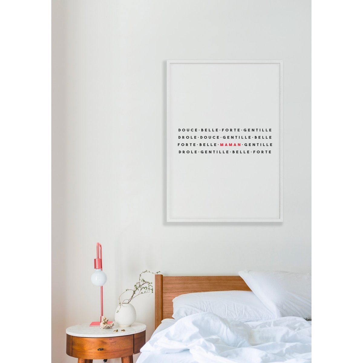 Poster Maman Forte blanc, L'AFFICHERIE
