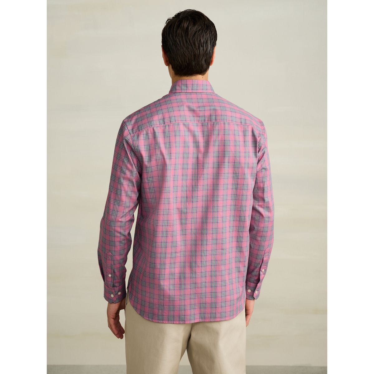 Chemise habillée coton à carreaux rose, NEXT