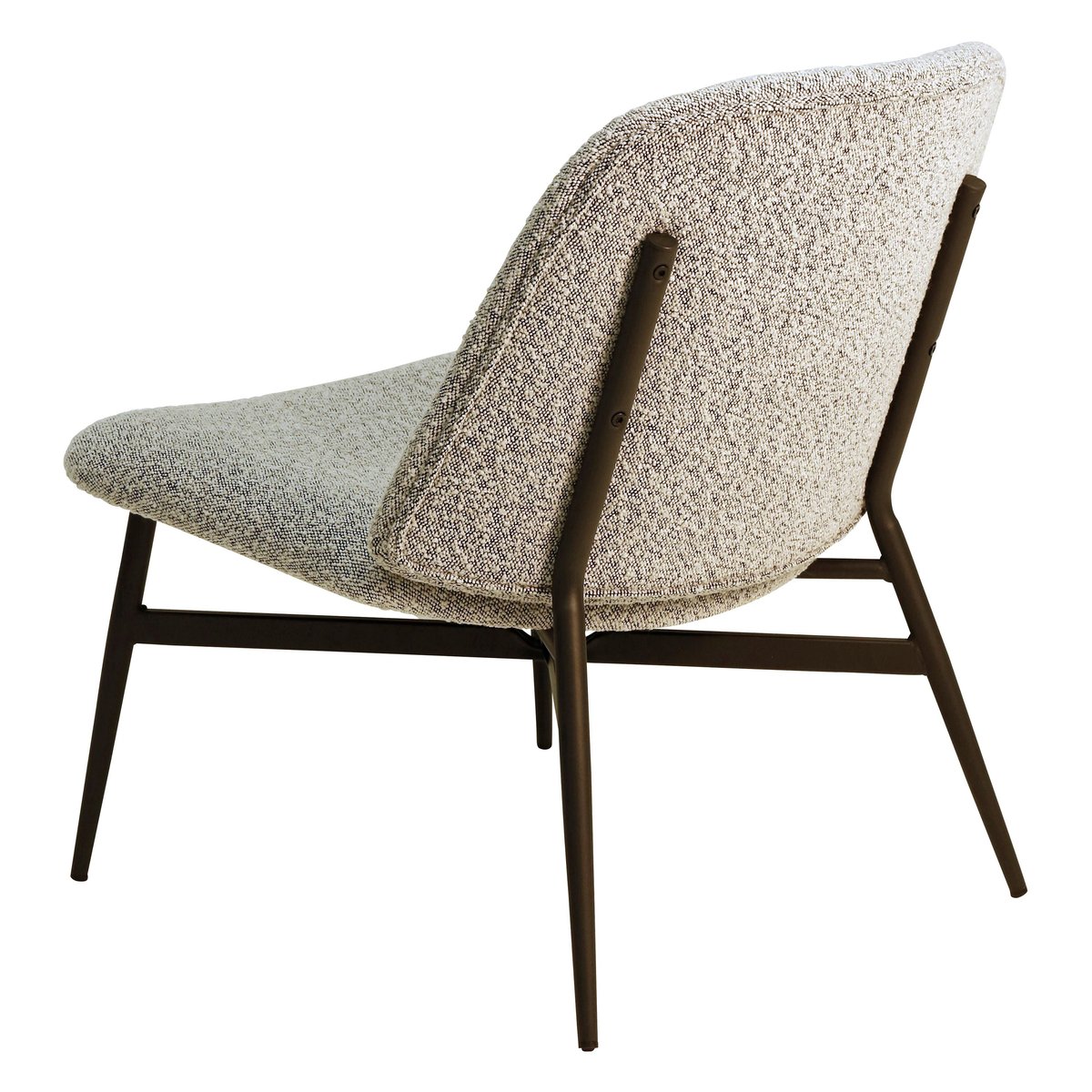 Fauteuil effet laine bouclette grise gris clair, ZAGO