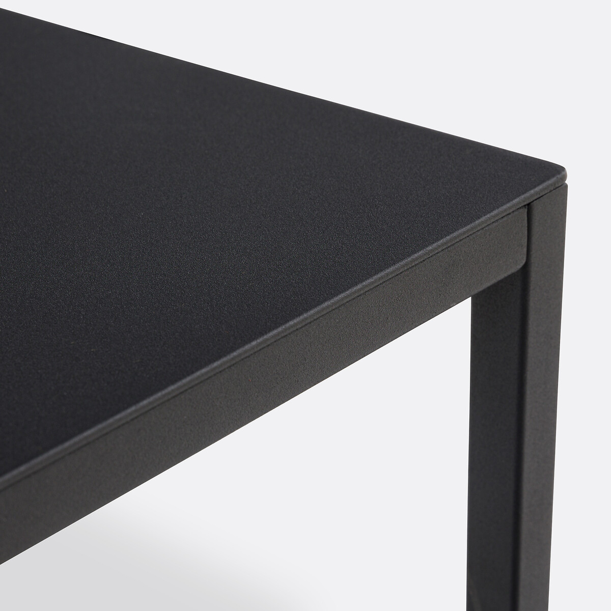 Table à manger, rectangulaire, en métal fer, 6 couverts, ABBY noir, LA REDOUTE INTERIEURS