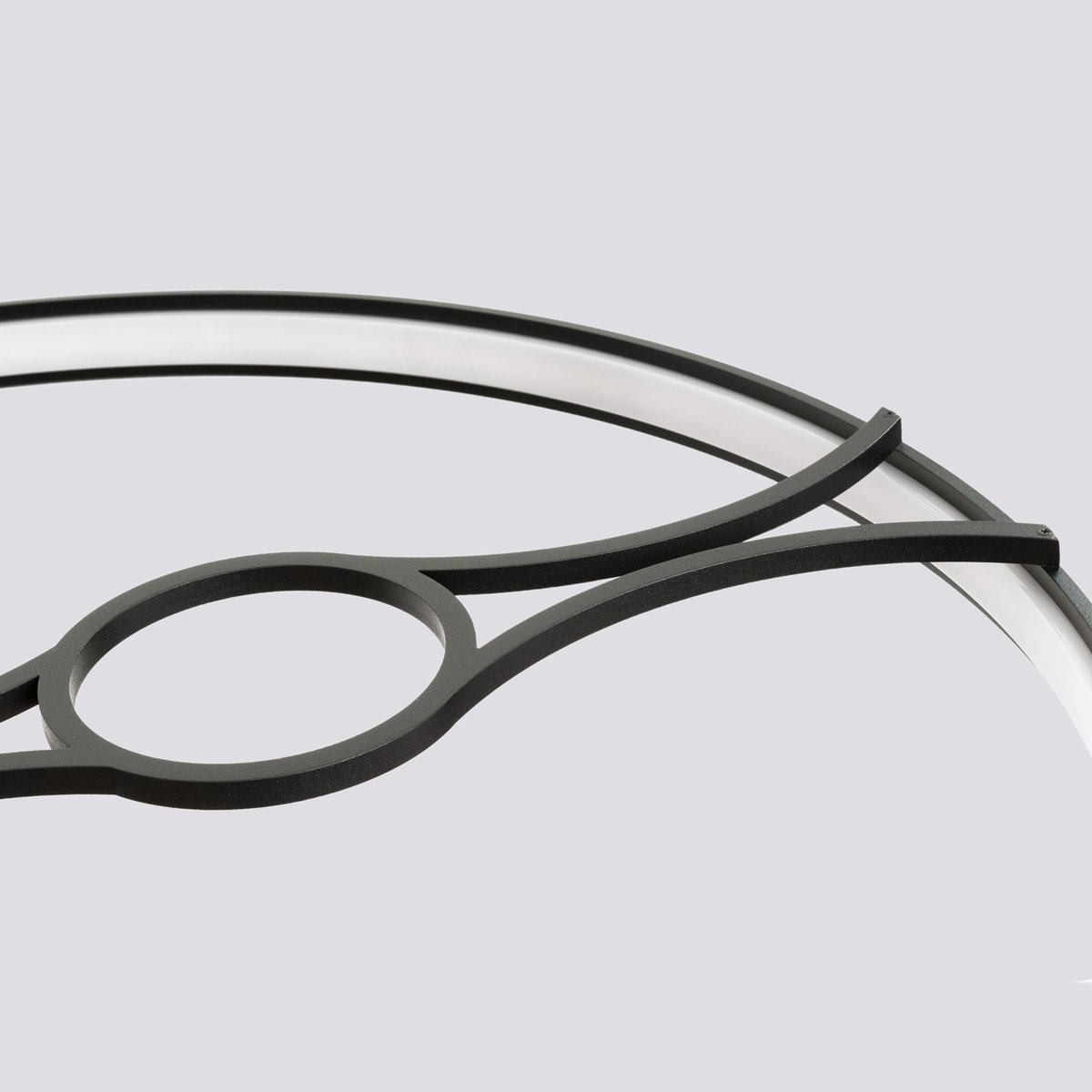 Lustre Aluminium Noir LED 1 Rio Bio noir, EDEN