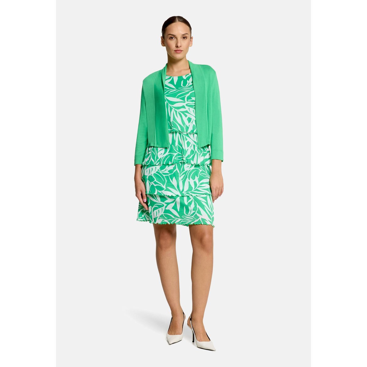 Cardigan façon t-shirt à manches 3/4 island green, BETTY BARCLAY