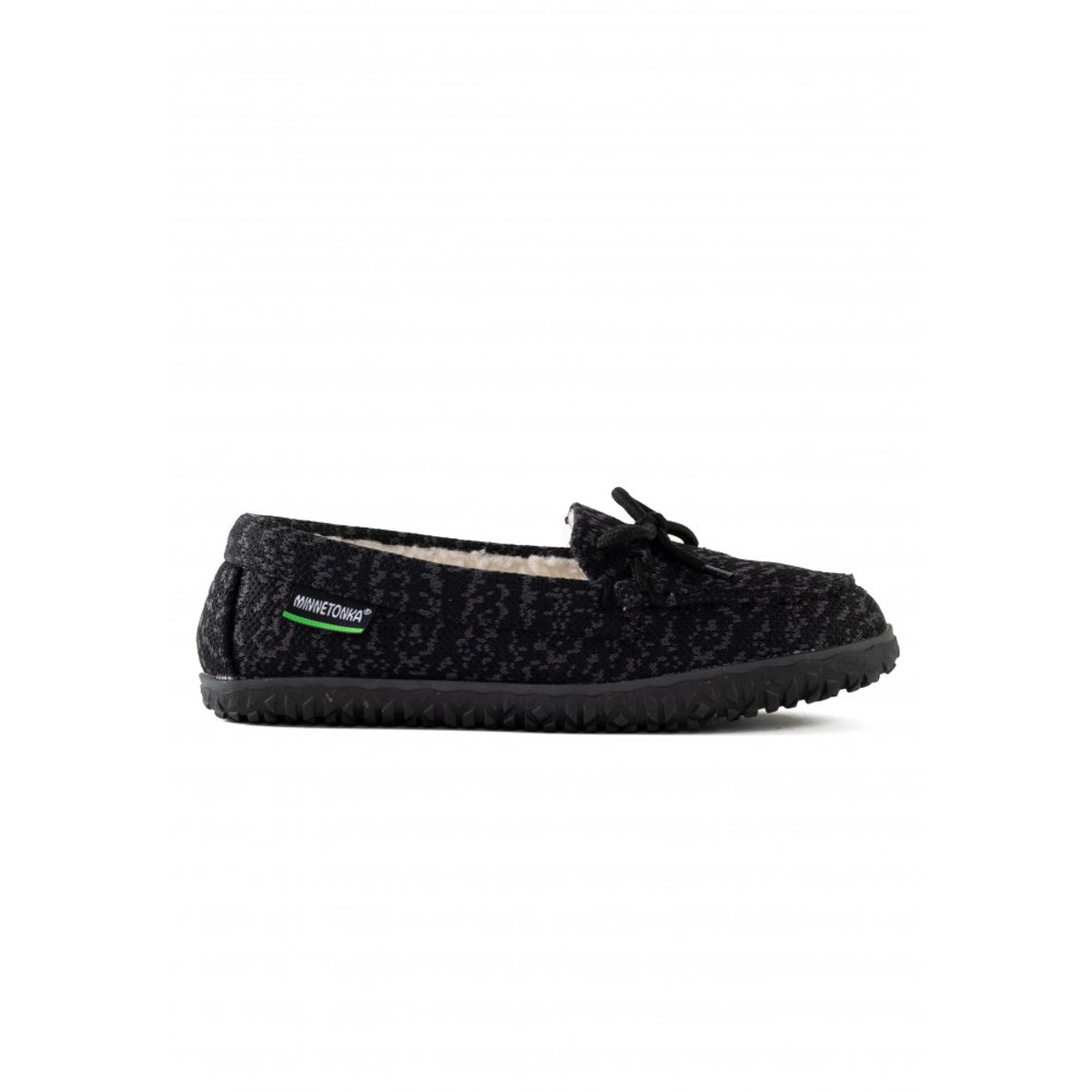 Mocassins Eco noir, MINNETONKA