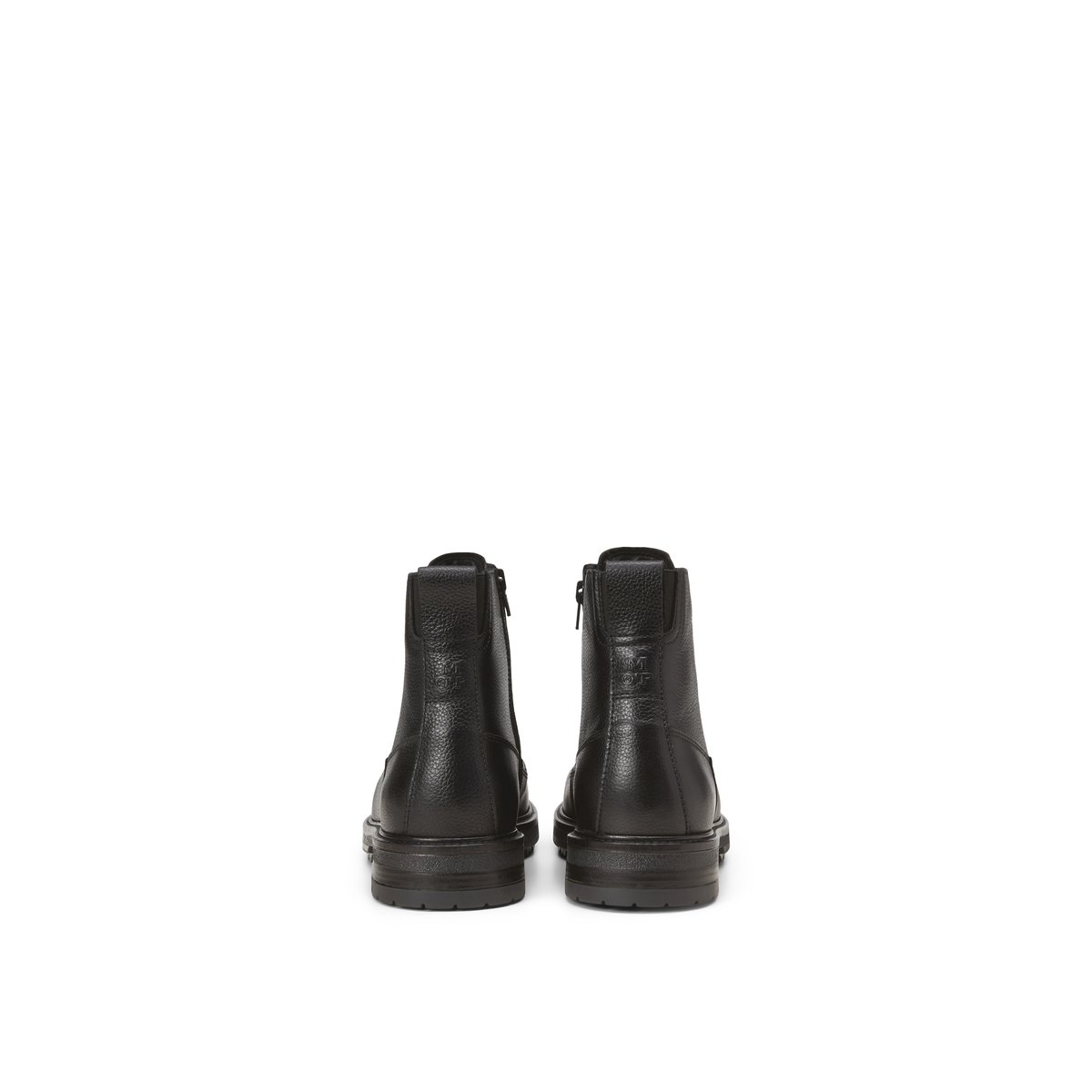 Bottes à lacets avec zip intérieur noir, MARC O'POLO