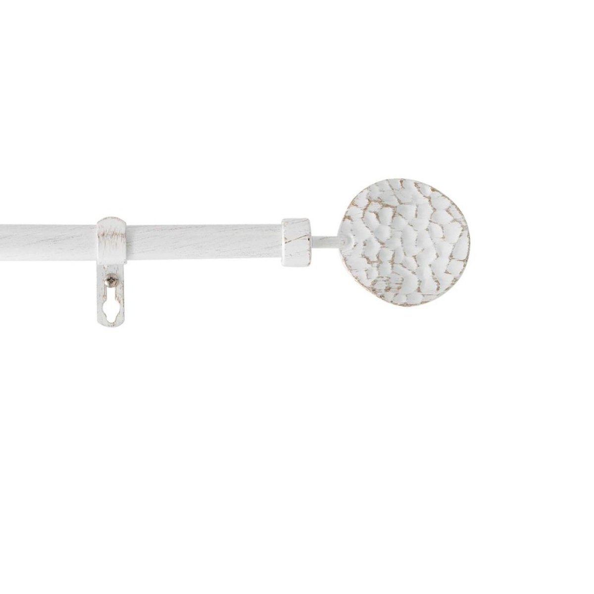 Kit Tringle Extensible 120 à 210  Patine Bullette Blanc/or blanc, DECORATIE