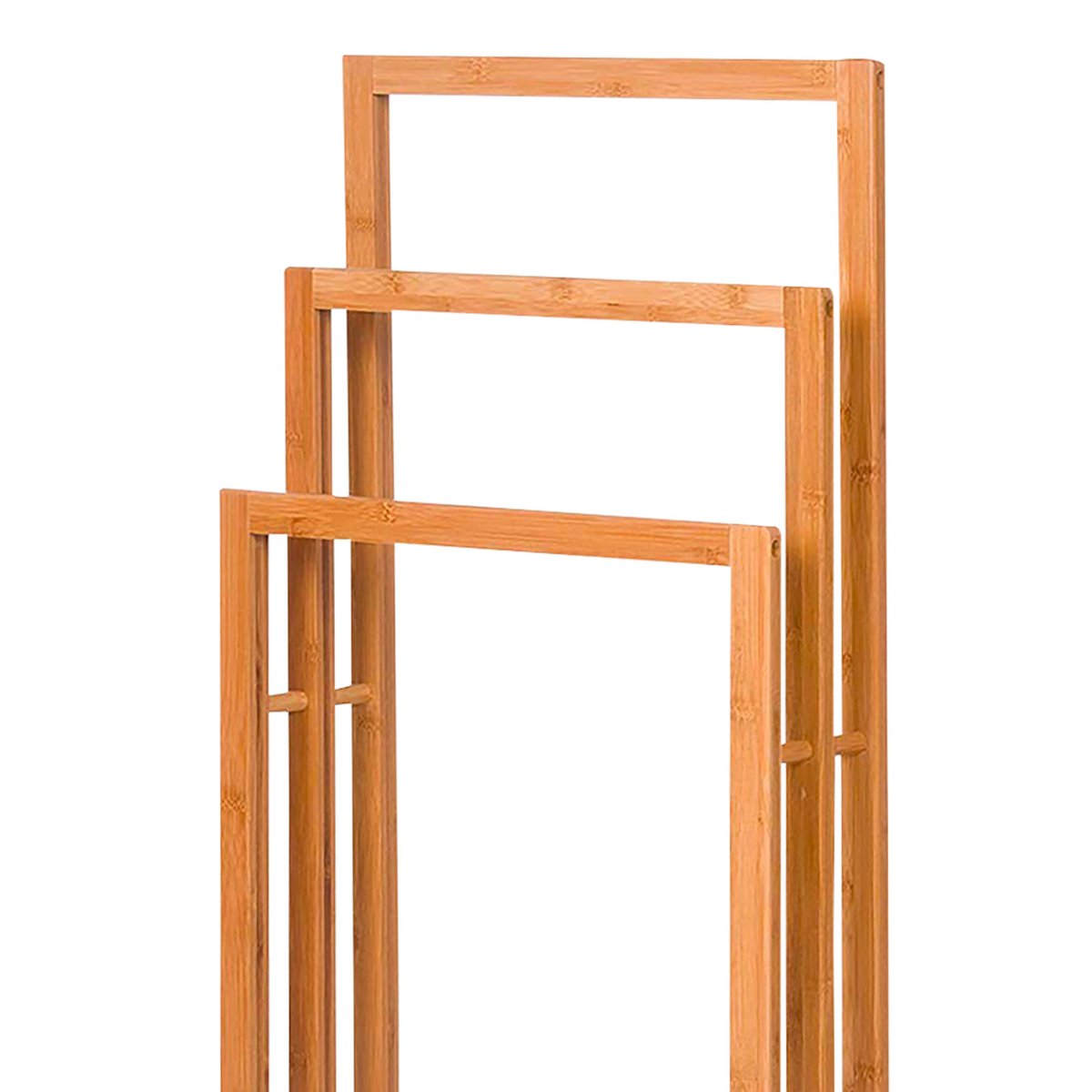 Porte serviette sur pied en bambou 3 bras bois, WADIGA