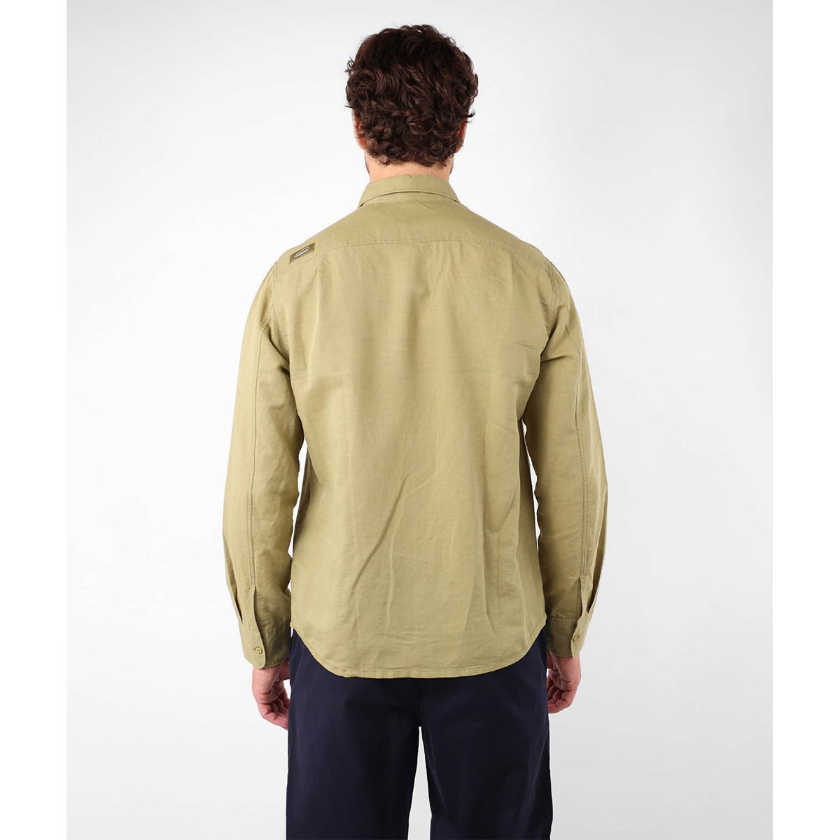 Chemise manches longues lin BAROUDEUR olive, OXBOW