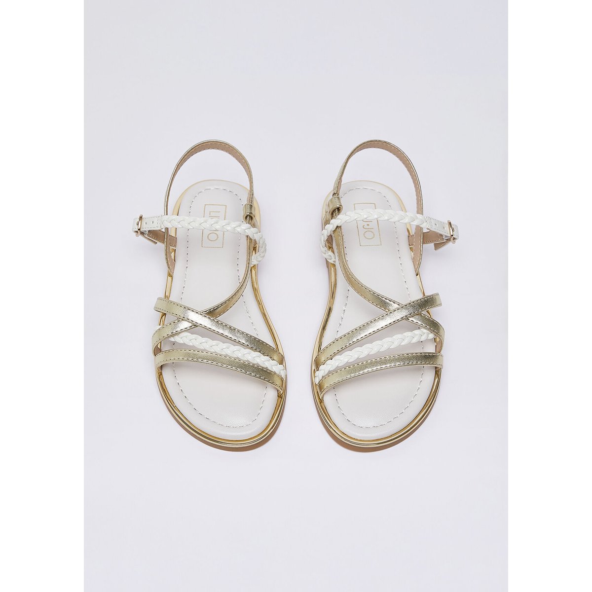 Sandales avec lanières tressées or, LIU JO
