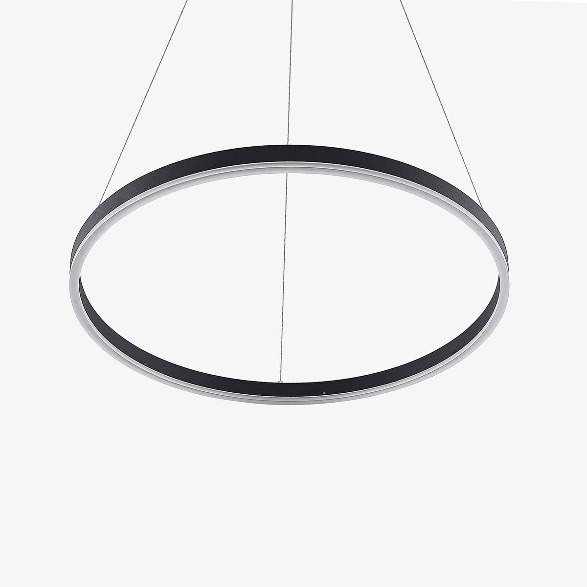 Suspension en métal moderneLED, Albiona noir, blanc, ARCCHIO