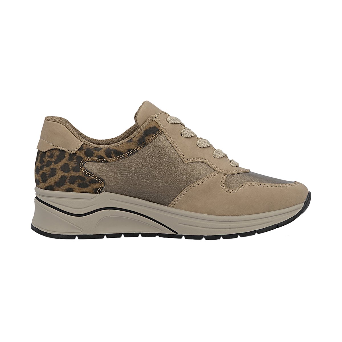 Basket Basse à Lacets Nabukino beige, RIEKER