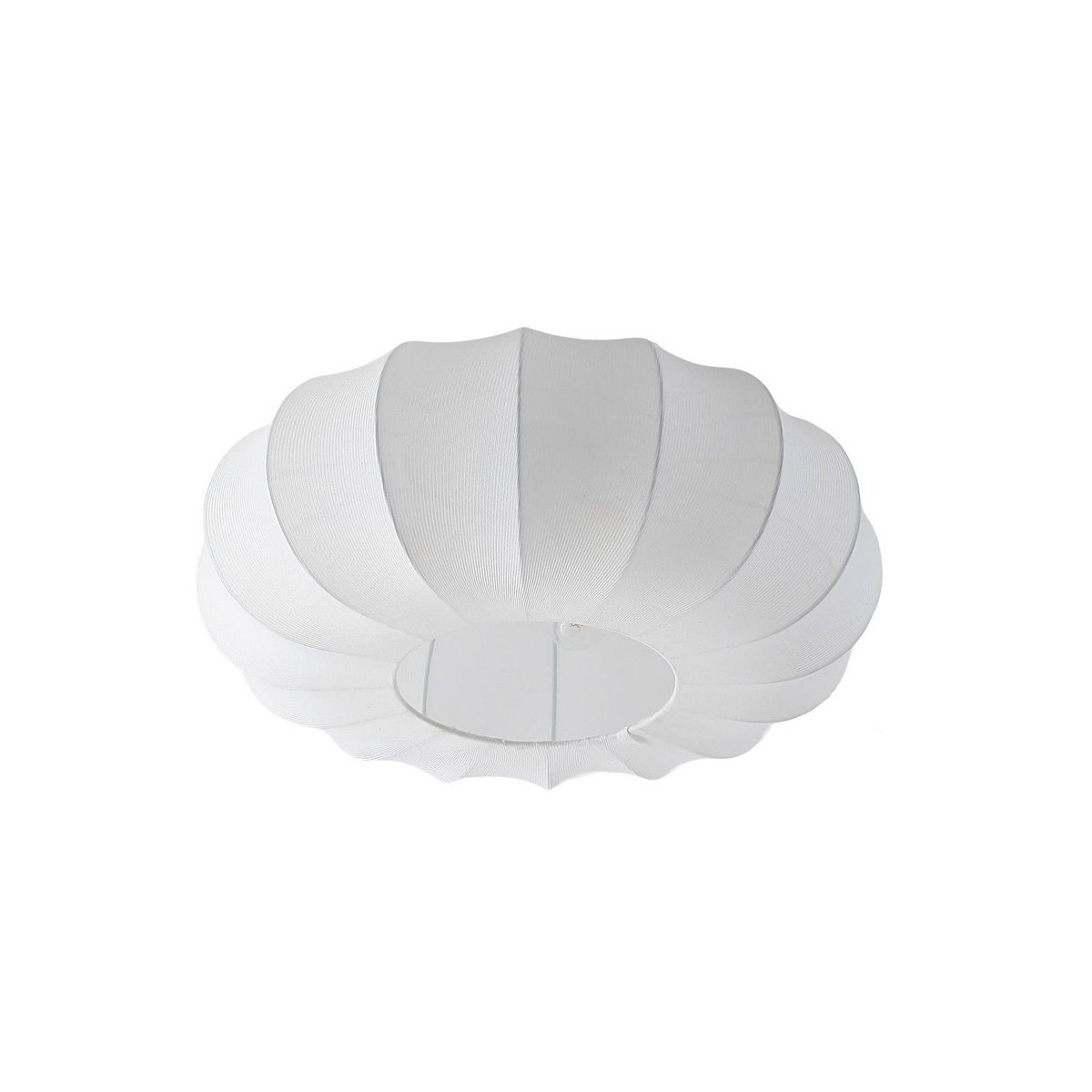 Plafonnier en textile scandinave, Helin blanc, LINDBY