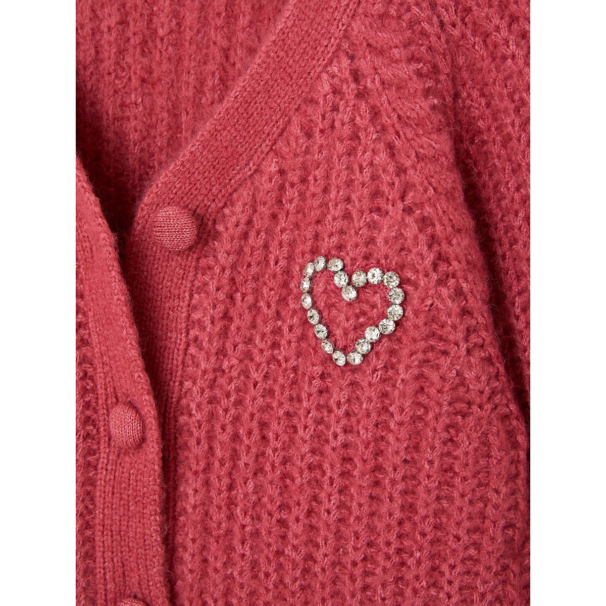 Gilet boutonné vieux rose, VERTBAUDET