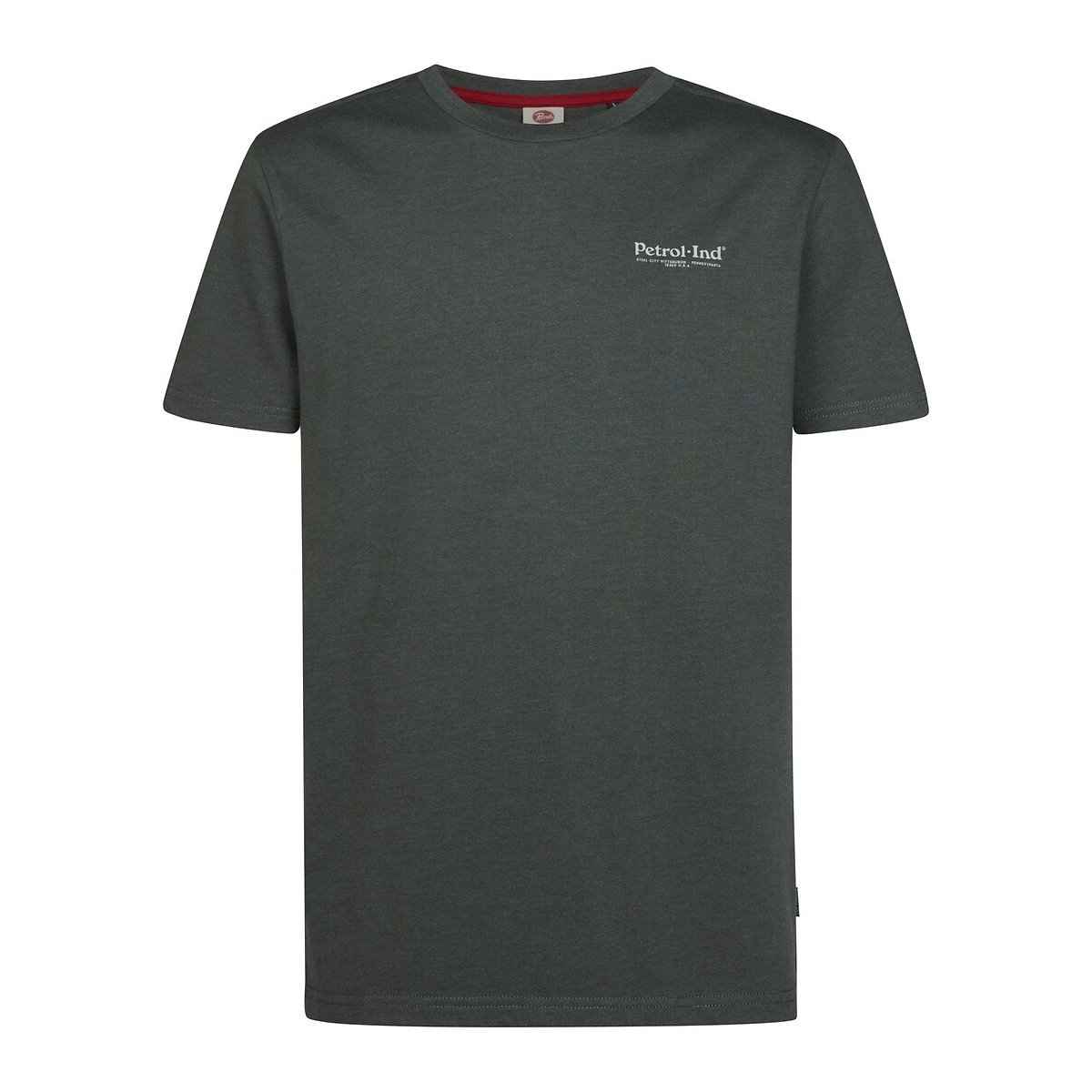 T-shirt manches courtes, col rond vert foncé, PETROL INDUSTRIES