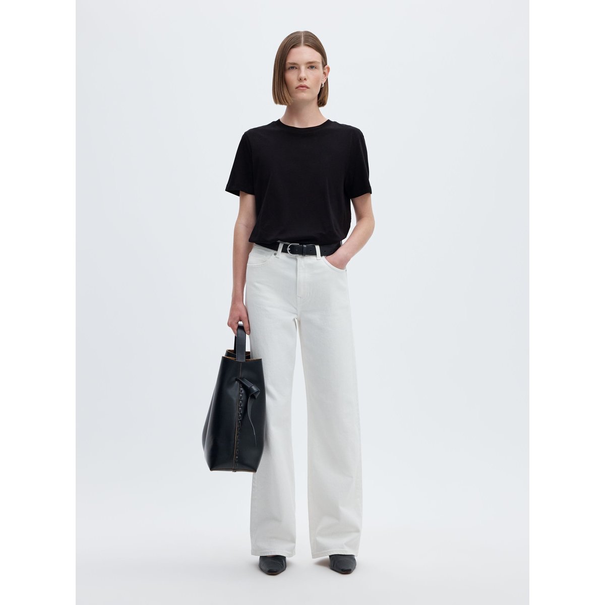 T-Shirt noir - black, SELECTED