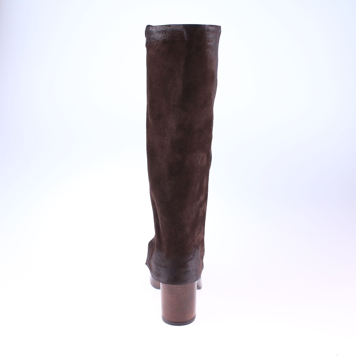 Bottes guêtre en cuir à talons marron foncé, MJUS