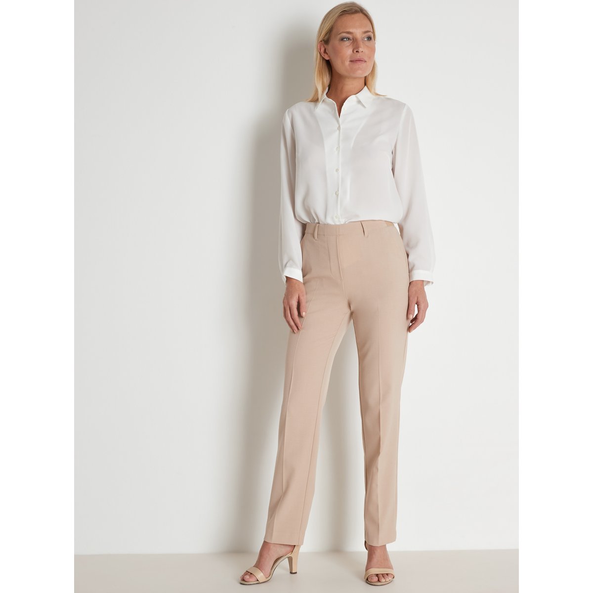Pantalon tout élastiqué beige, DAXON