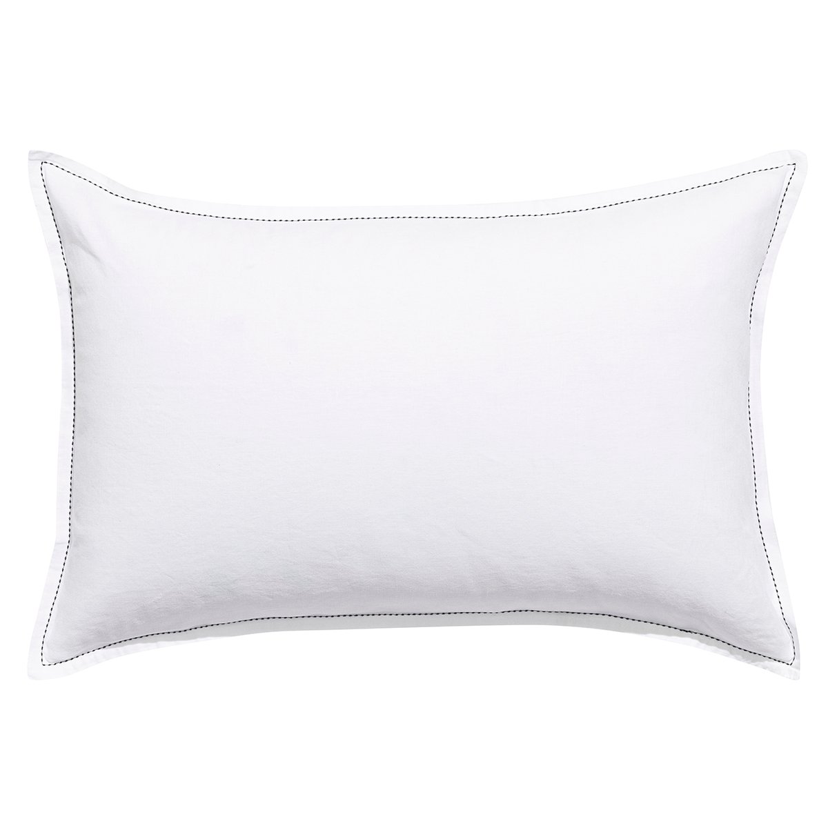 Taie décorative en Coton/Lin, NUANCES blanc, LE JACQUARD FRANCAIS