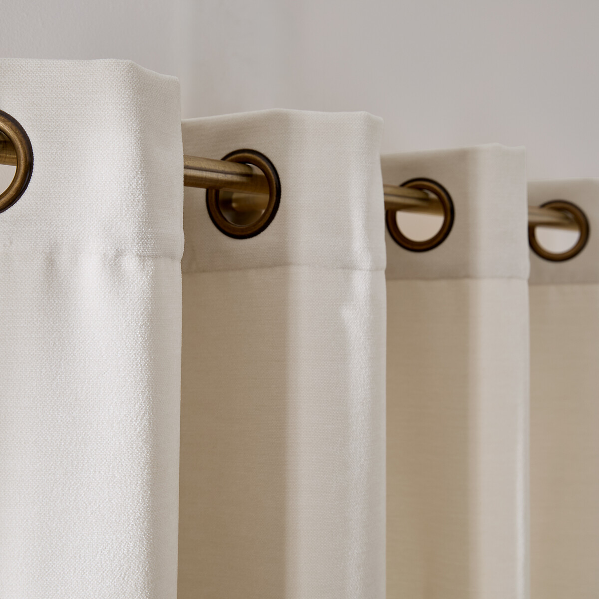 Rideau chenille aspect velours oeillets, Calda ecru, LA REDOUTE INTERIEURS