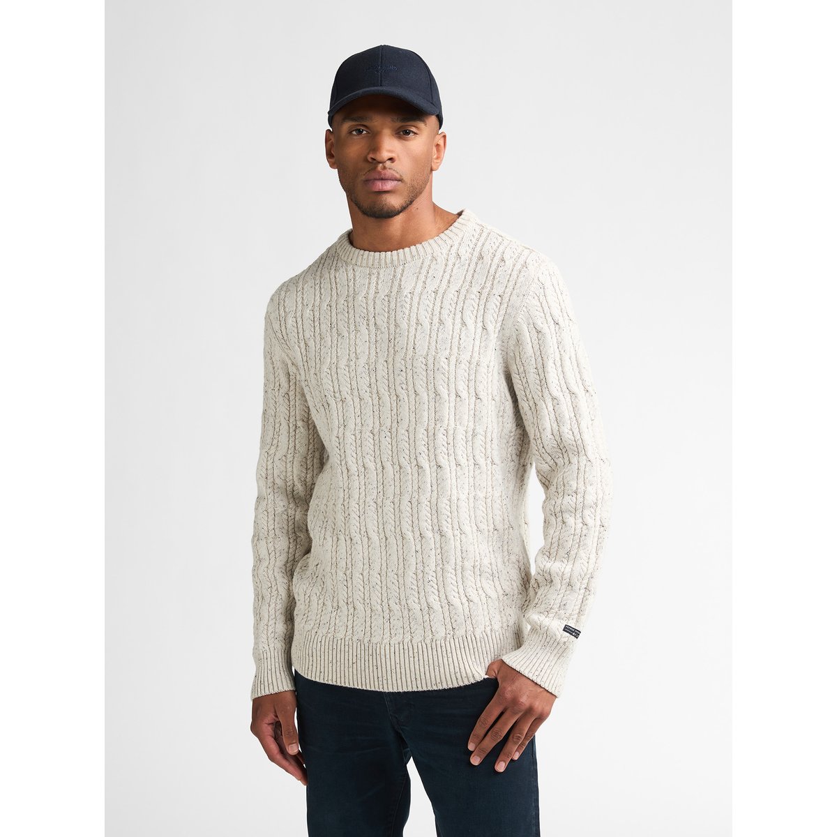 Pull torsadé steelgate blanc antique white melee, PETROL INDUSTRIES