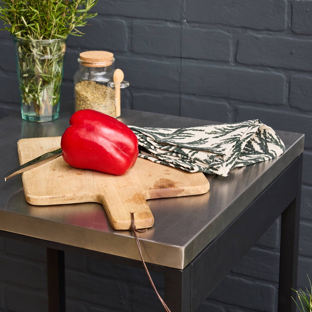 Module d'angle de cuisine extérieure acier 2 étagères L49cm NAXOS noir, SWEEEK