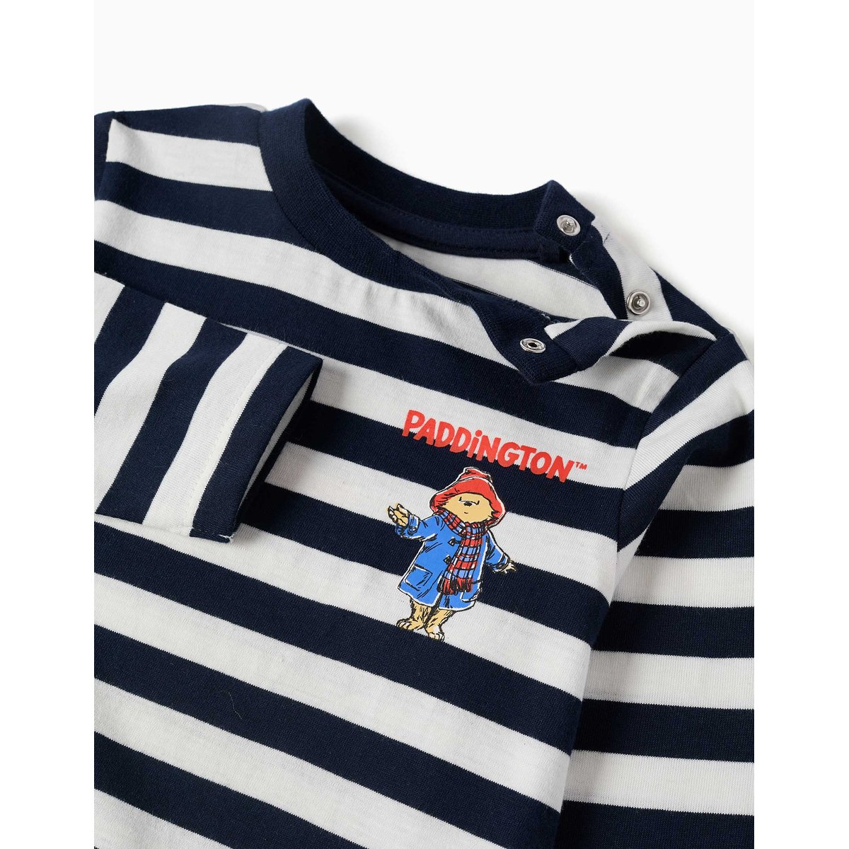 T-shirt à manches longues à rayures avec Paddington bleu foncé, ZIPPY