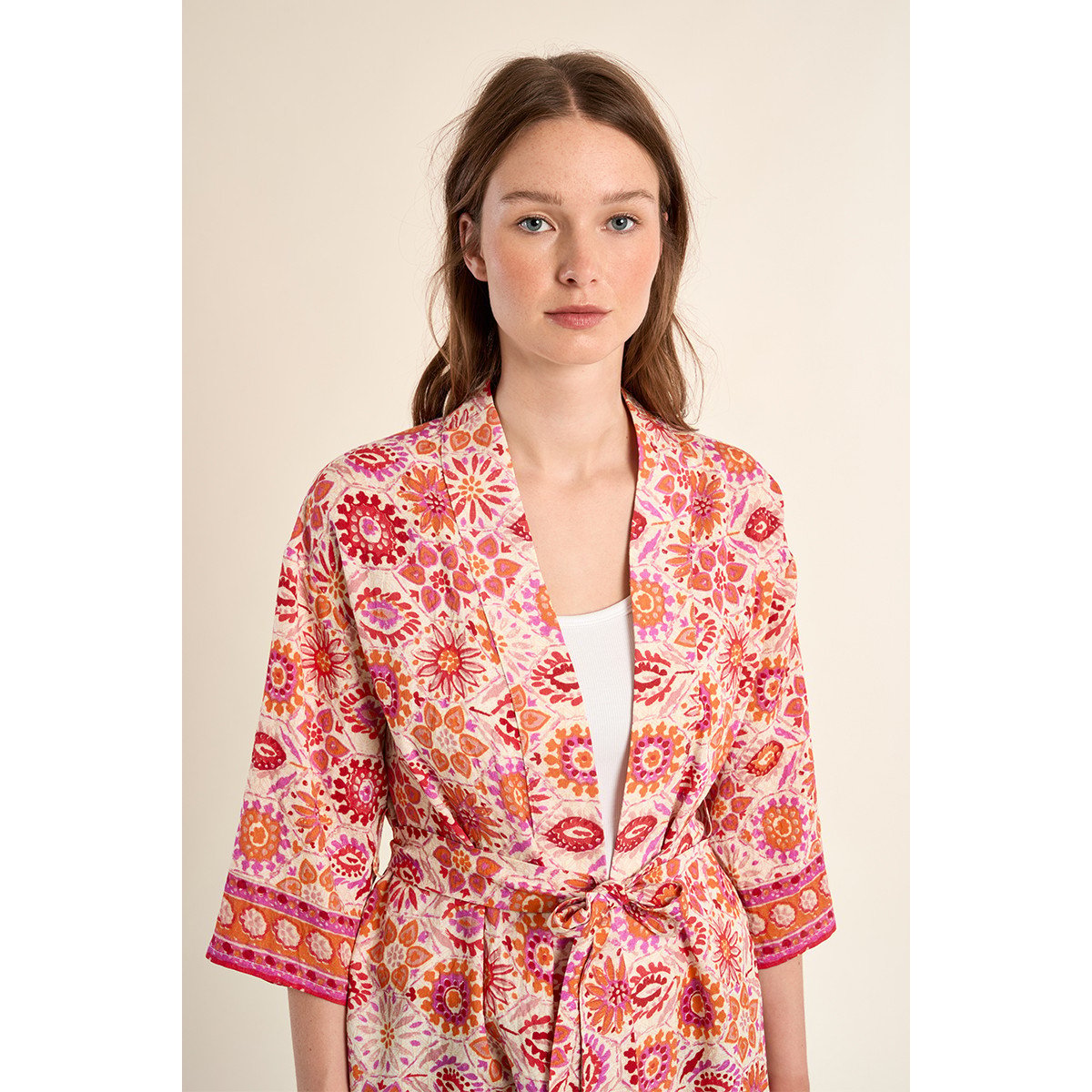 Kimono à nouer orange melissa, MOLLY BRACKEN