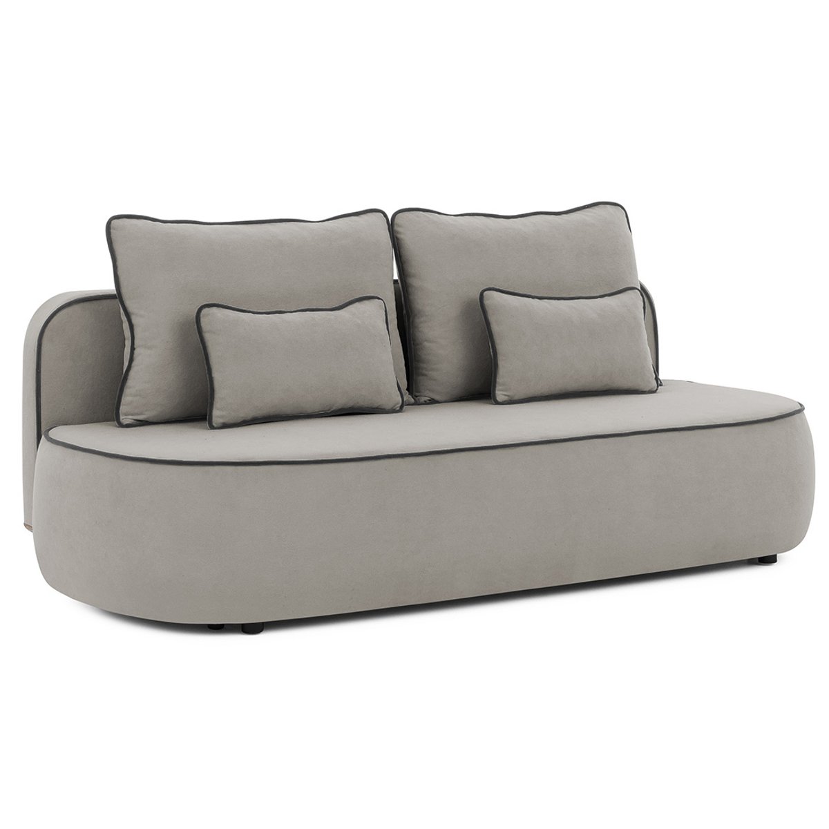 Canapé Convertible 3 places - LAURINE gris, BEST MOBILIER