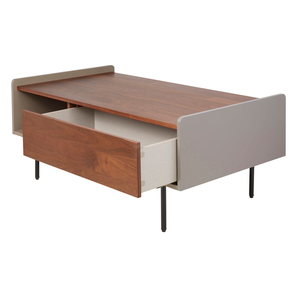 Table basse 110cm marron foncé, ZAGO