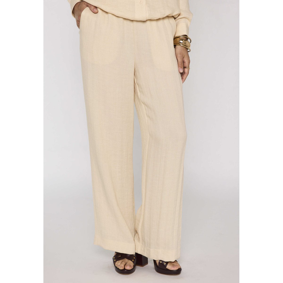 Pantalon large TESSA creme, Maison 123
