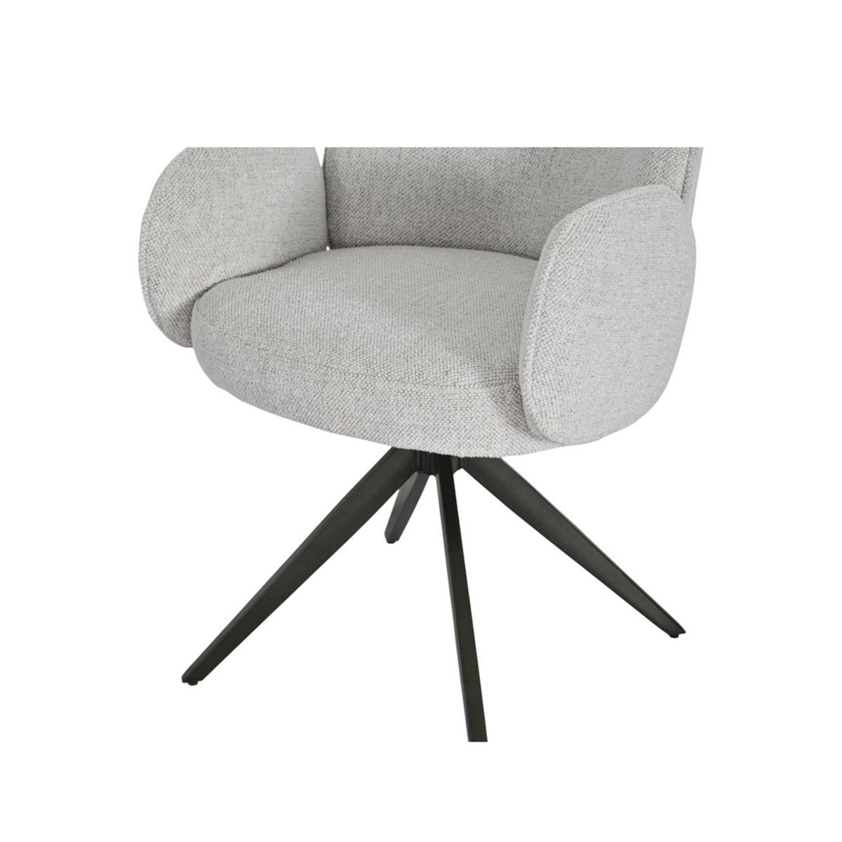 Chaise repas accoudoir tissu beige, ZAGO