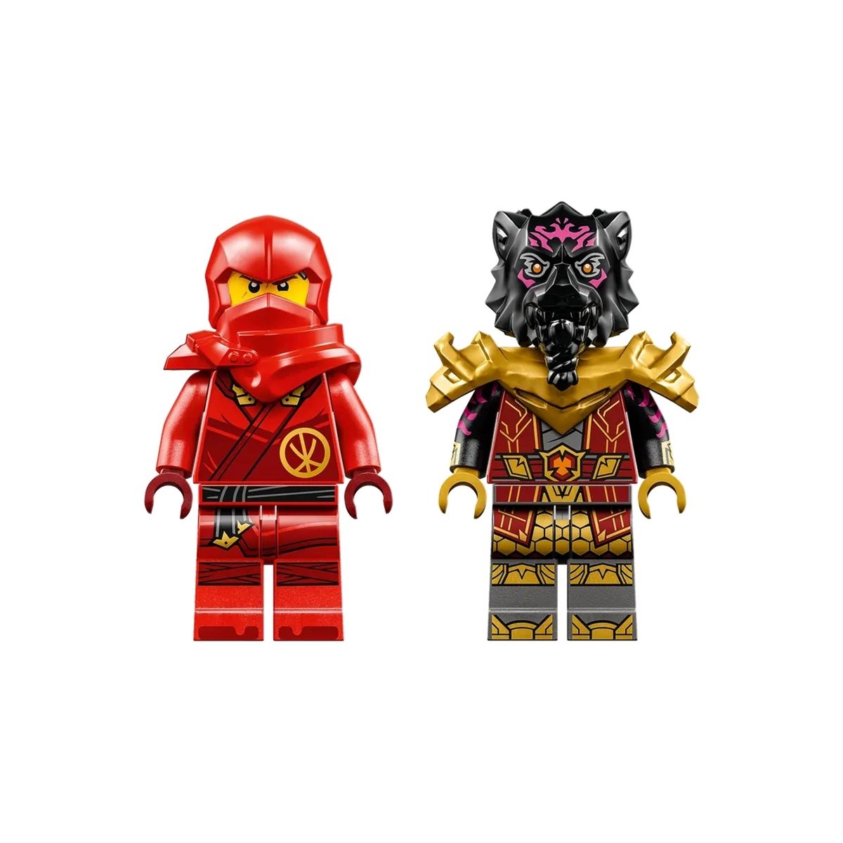 71789 Le combat en voiture et en moto de kai et ras multicolore, LEGO