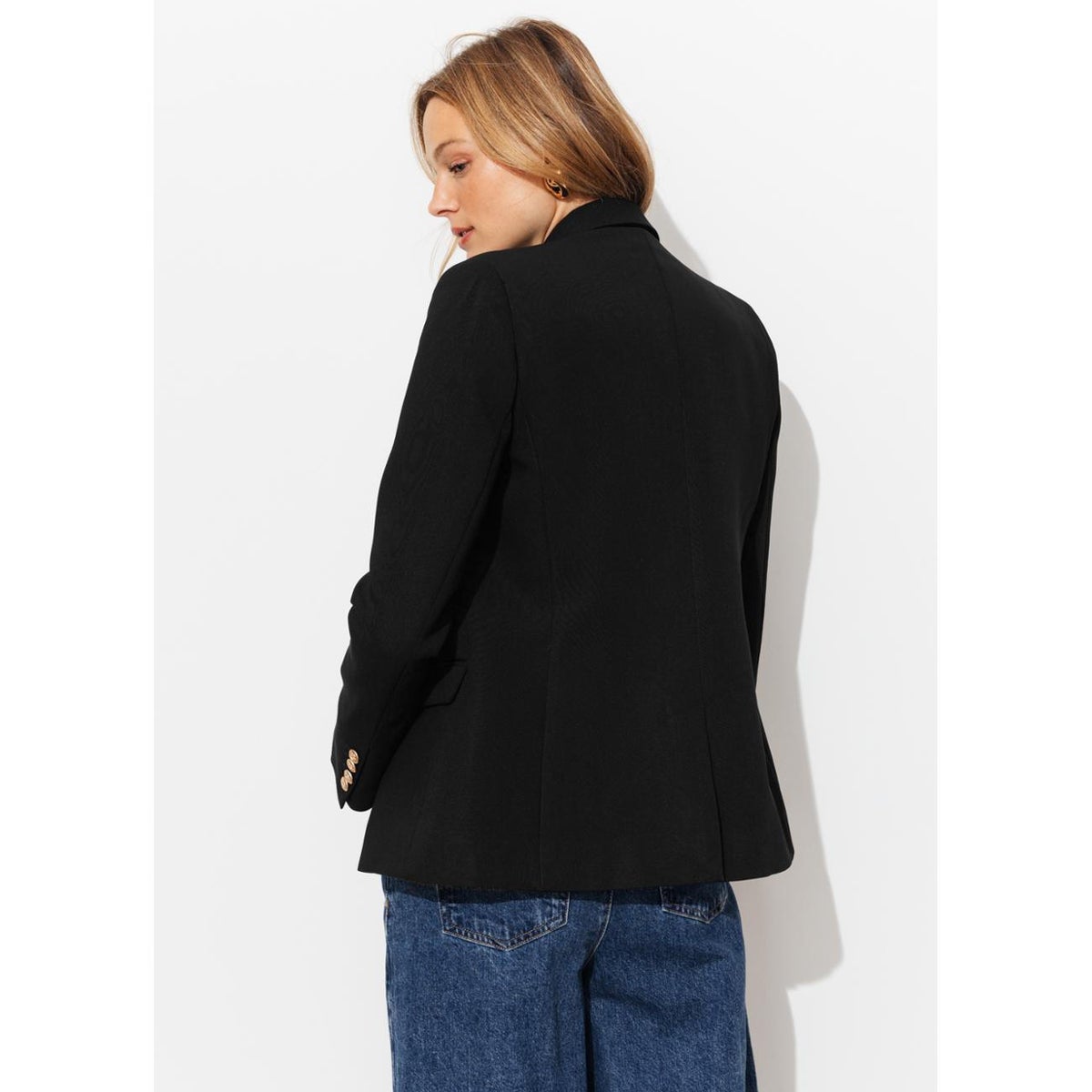 Veste blazer croisé noir, PROMOD