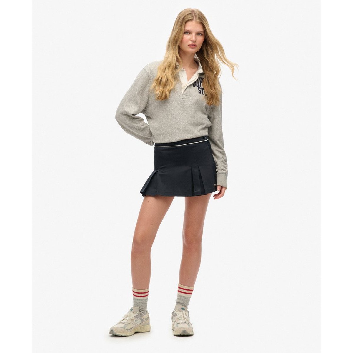 Jupe de tennis bleu marine éclipse, SUPERDRY