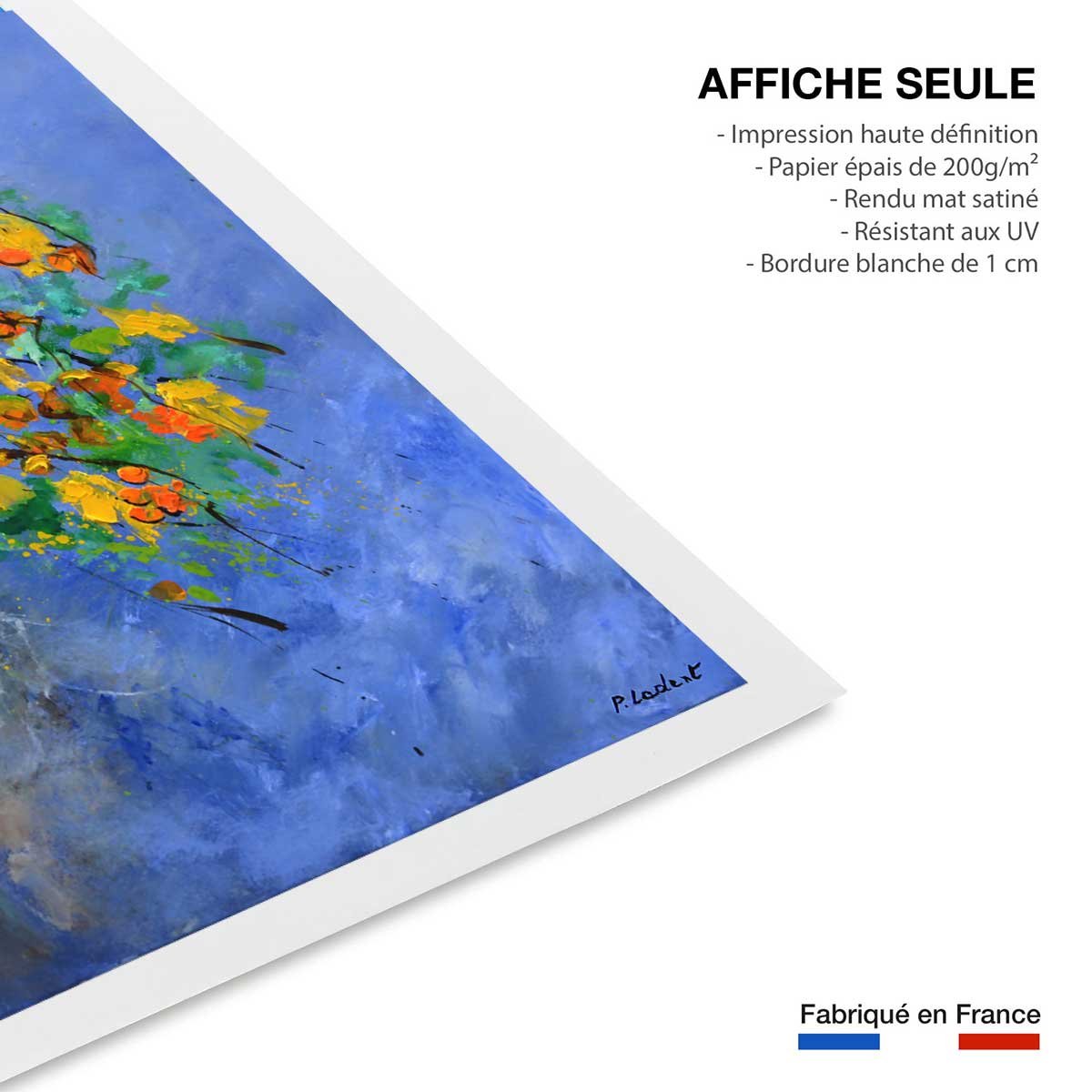 Affiche bouquet composé affiche seule, HEXOA