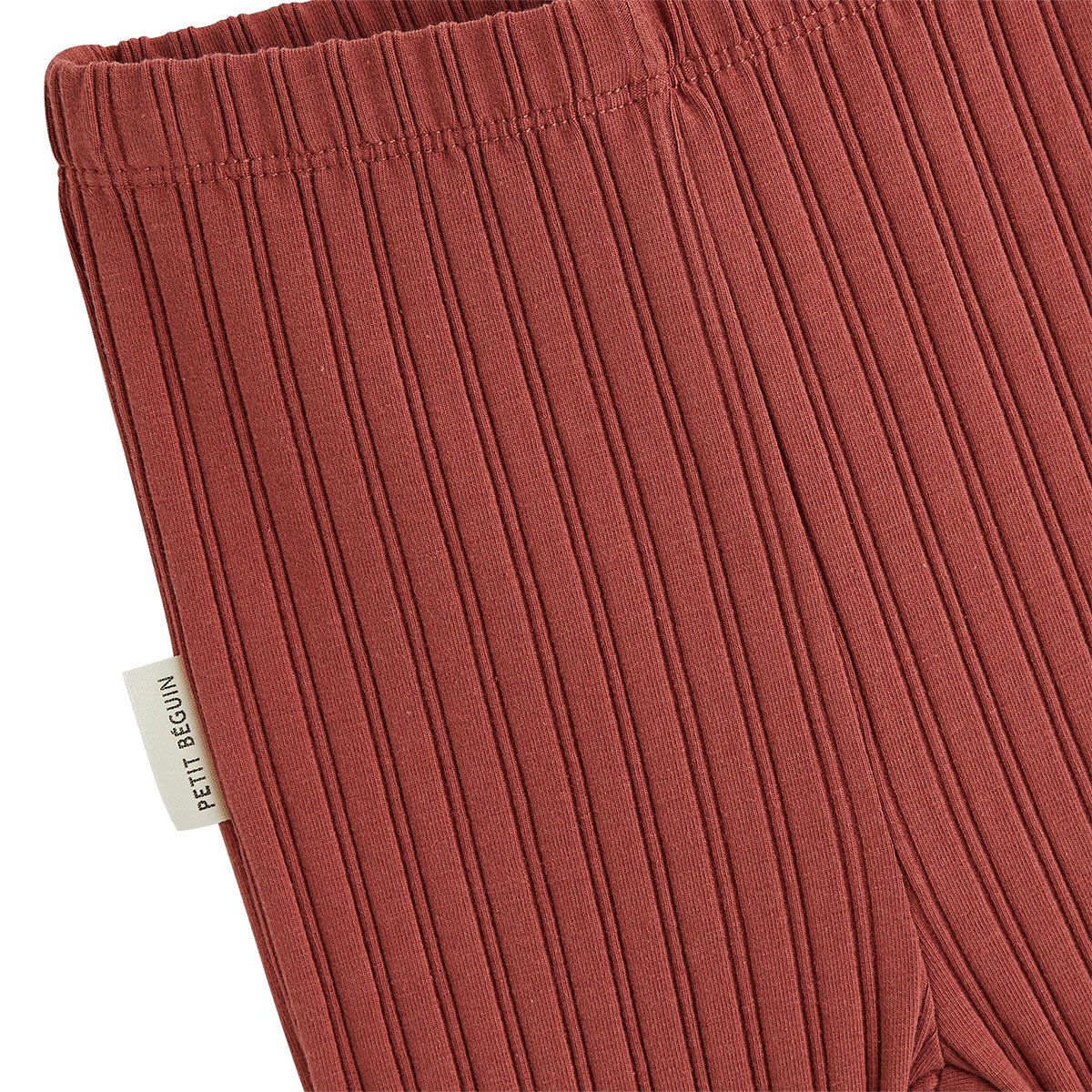 Lot de 2 leggings enfant côtelés Léa rose, PETIT BEGUIN