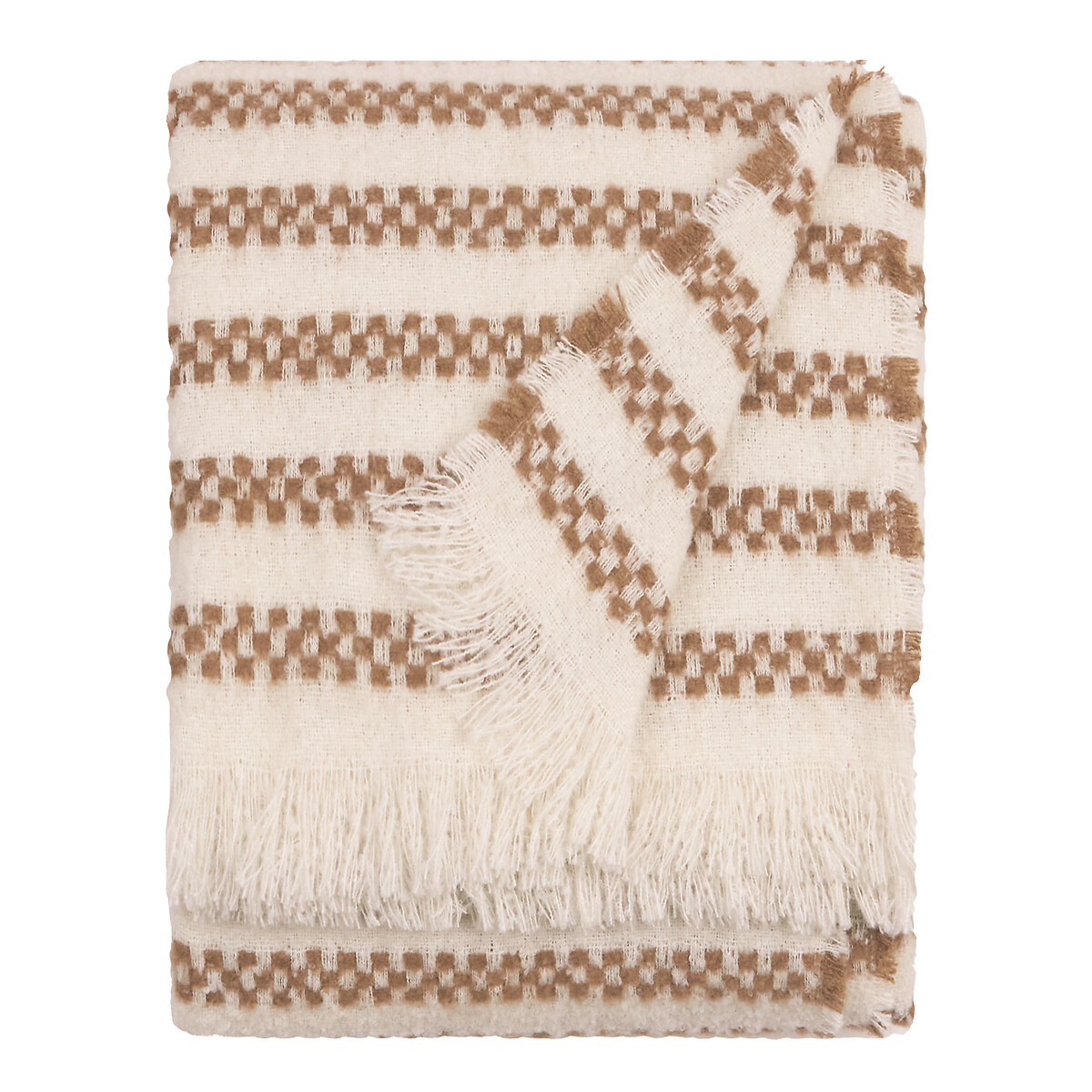 Clyne Tasselled Throw brown , HOEM