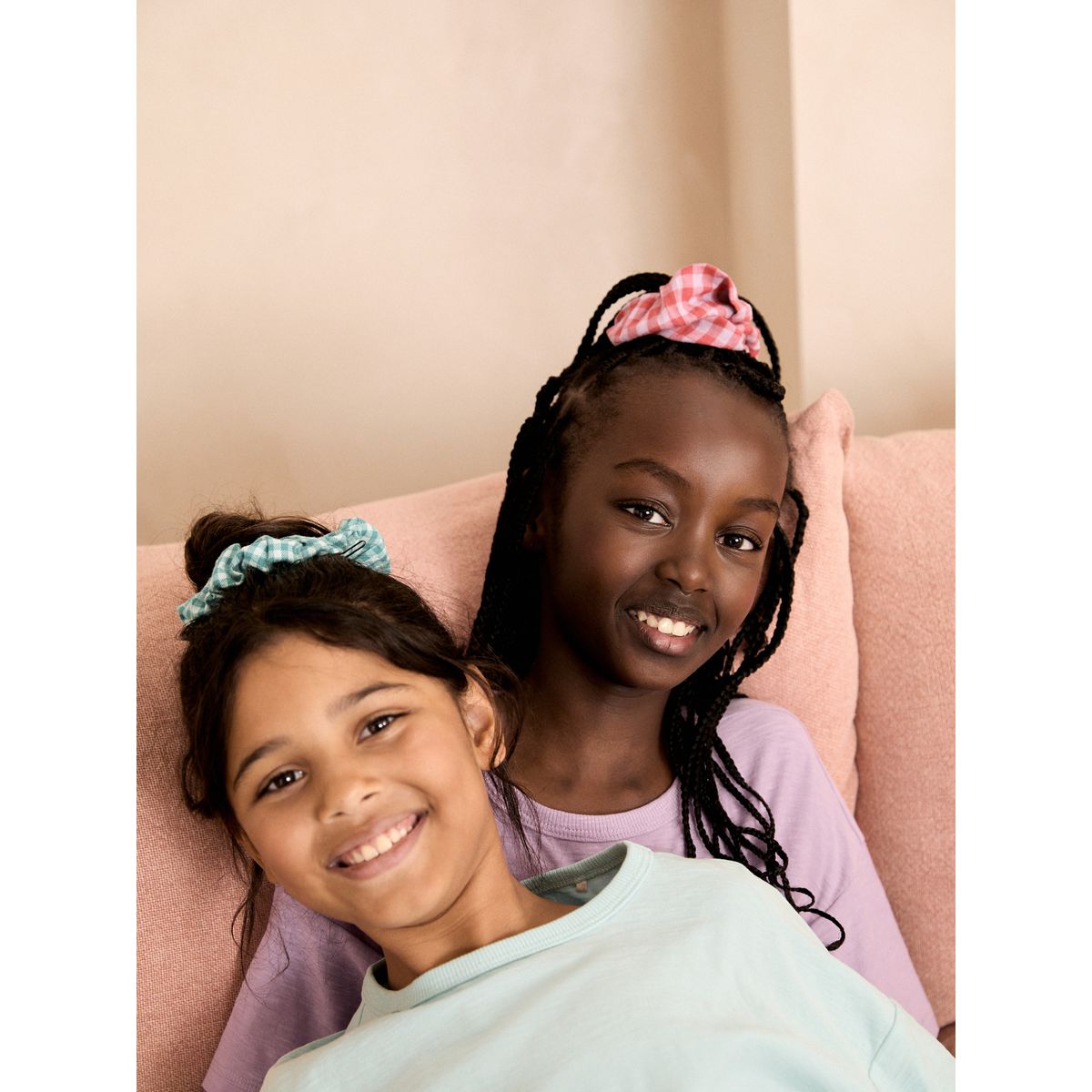 Pyjama large tissé, lot de 2 rose/vert, NEXT